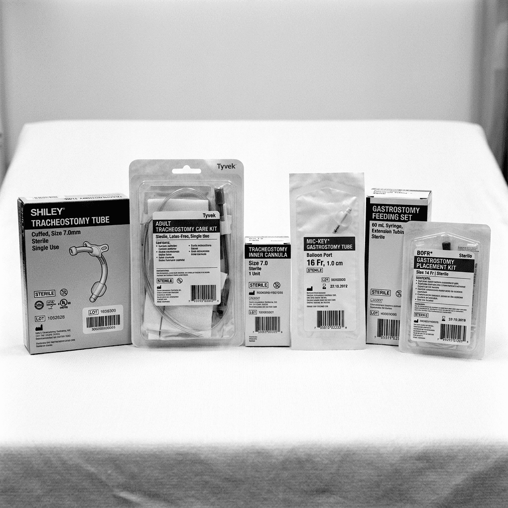 Airway care tracheostomy and gastrostomy supplies